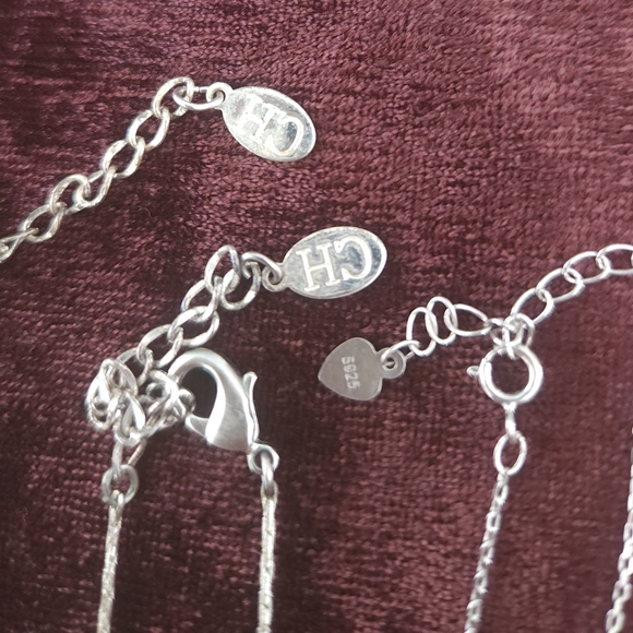 Sterling Celestial Cat Moon and Stars Necklace Set - Picture 3 of 3